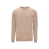 Pull Col Rond Laine Beige