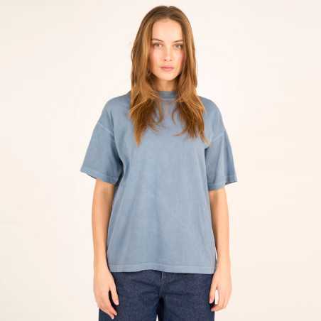 Tee-Shirt Bleu Gris