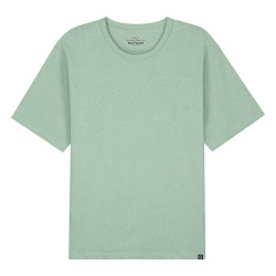 Tee-shirt Coton Lin Vert Pâle