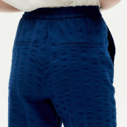 Pantalon Seersucker Bleu