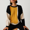 Pull Multicolore Jaune Coton