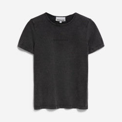 T-Shirt Ajusté Noir Délavé