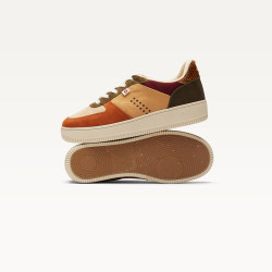 Baskets Maxence Cognac Crème Sapin