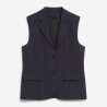 Gilet de Tailleur Marine Rayures