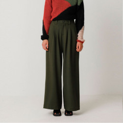 Pantalon Nia Palazzo Vert...