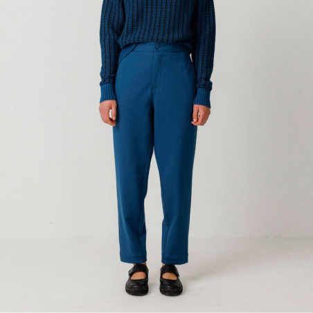 Pantalon Soraia Carotte Bleu Modal