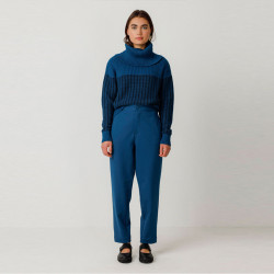 Pantalon Soraia Carotte Bleu Modal