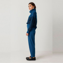 Pantalon Soraia Carotte Bleu Modal