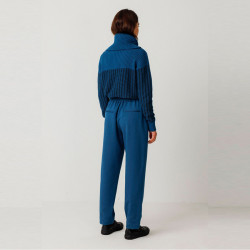 Pantalon Soraia Carotte Bleu Modal