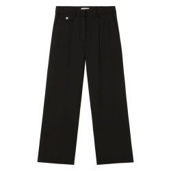 Pantalon Ample Laine Noir