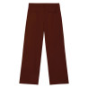 Pantalon Ample Laine Marron Café