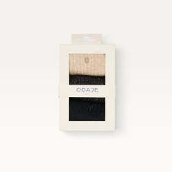 Coffret Chaussettes Côtelé Doré Marron Noir