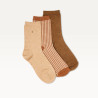 Coffret Chaussettes Pied De Poule Marron