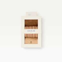 Coffret Chaussettes Pied De Poule Marron