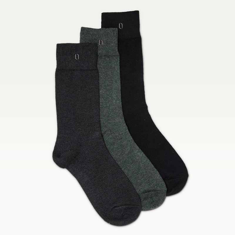 Coffret Chaussettes Chiné Noir Gris Vert