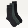 Coffret Chaussettes Chiné Noir Gris Vert