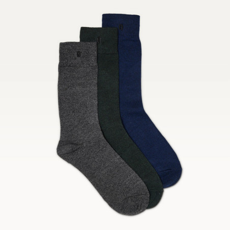 Coffret Chaussettes Chiné Gris Bleu Vert