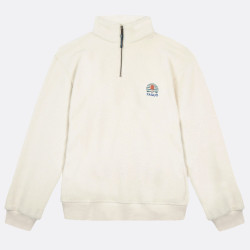 Sweat Polaire Crème Col Zippé