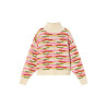 Pull Multicolore Laine Col Montant