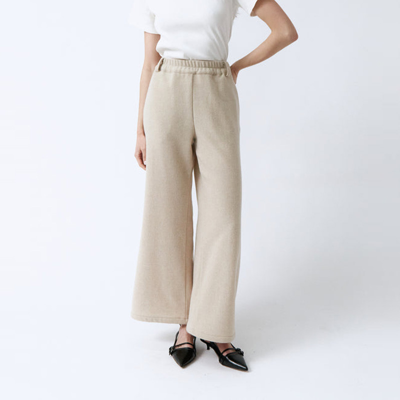 Pantalon Elastiqué Beige Laine