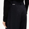 Pantalon de Tailleur Marine Rayures