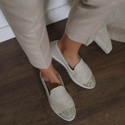 Chaussons Beige Paillette