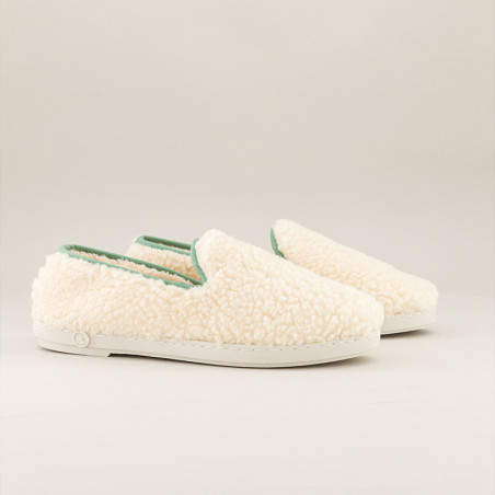 Chaussons Bouclette Sauge Chaussons Bouclette Sauge